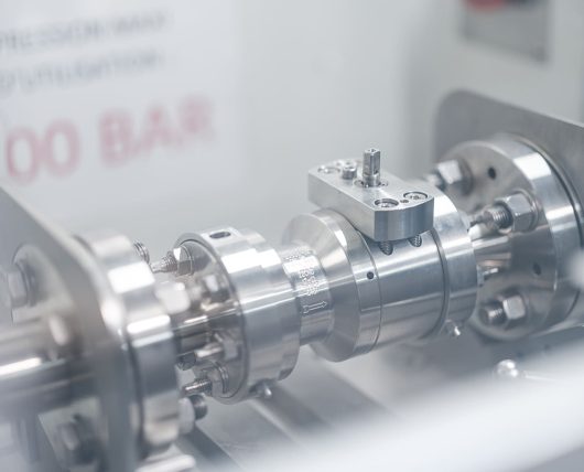 Un clapet CNRI, en test sur la boucle Vulcain. Boucle d’essai en température ©Cyrille Dupont